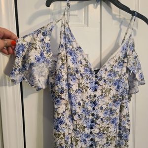 Beautiful paisley floral sleeveless maxi dress